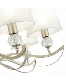 SLE111203-07 Люстра подвесная Никель, прозрачный/Белый E14 7*40W BERGAMO-foto3