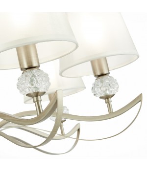 SLE111203-07 Люстра подвесная Никель, прозрачный/Белый E14 7*40W BERGAMO-foto3