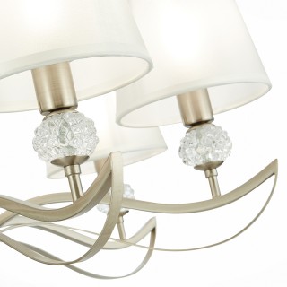 SLE111203-07 Люстра подвесная Никель, прозрачный/Белый E14 7*40W BERGAMO-foto3