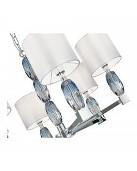 SL1759.103.06 Люстра подвесная ST-Luce Хром, Голубой/Белый E14 6*40W LINGOTTI-foto3