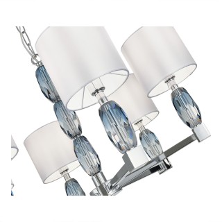 SL1759.103.06 Люстра подвесная ST-Luce Хром, Голубой/Белый E14 6*40W LINGOTTI-foto3