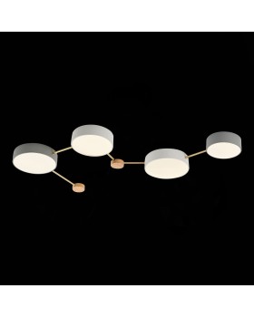 SLE600102-04 Светильник потолочный Золотистый, Светлое дерево/Белый, Серый LED 4*16,5W 4000K DOSSENA-foto4