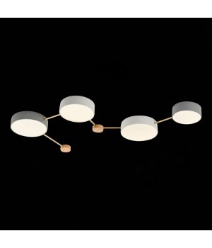SLE600102-04 Светильник потолочный Золотистый, Светлое дерево/Белый, Серый LED 4*16,5W 4000K DOSSENA-foto4