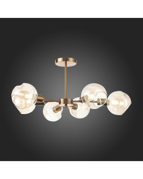 SLE155302-06 Люстра потолочная Античная медь/Янтарный E14 6*60W GENTORE-foto9