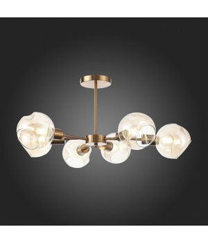 SLE155302-06 Люстра потолочная Античная медь/Янтарный E14 6*60W GENTORE-foto9