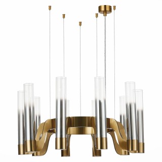 SL1235.303.10 Люстра подвесная ST-Luce Латунь/Хром, Прозрачный E14 10*40W ETTORE-foto2