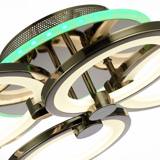 SLE200382-04RGB Светильник потолочный Темный хром/Белый LED 1*100W RGB 8W 3000-6000K LETO-foto6