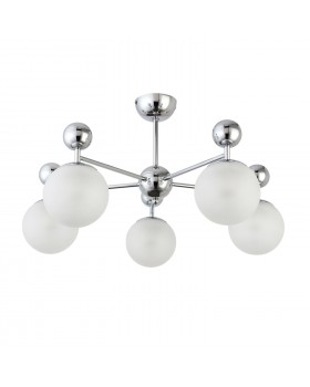 SLE106102-05 Люстра потолочная Хром/Белый E27 5*60W PECHIO-foto2