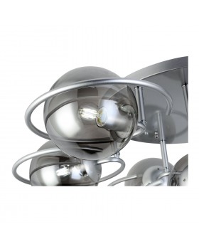 SL418.172.07 Люстра потолочная Серебристый/Дымчатый E27 7*60W GALIO-foto3