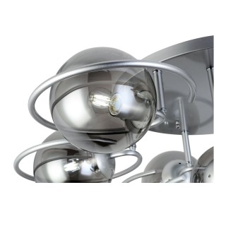 SL418.172.07 Люстра потолочная Серебристый/Дымчатый E27 7*60W GALIO-foto3