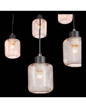 SL193.303.12 Светильник подвесной Черный/Латунь,Прозрачный E27 12*60W FORTO-foto4