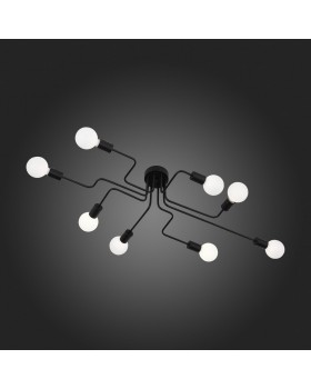SL419.442.08 Люстра потолочная Черный E27 8*60W ANO-foto6