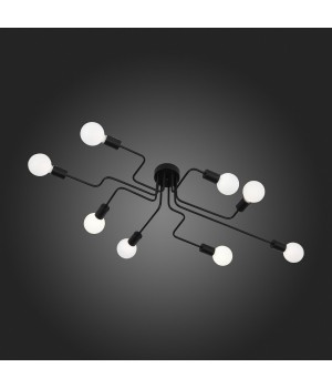 SL419.442.08 Люстра потолочная Черный E27 8*60W ANO-foto6