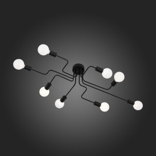 SL419.442.08 Люстра потолочная Черный E27 8*60W ANO-foto6