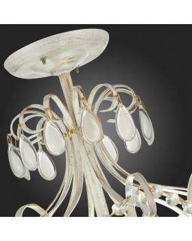 SLE160302-06 Светильник потолочный Золотистый/Белый матовый E14 6*60W MAGONZA-foto4