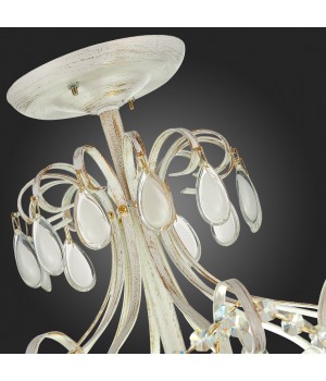 SLE160302-06 Светильник потолочный Золотистый/Белый матовый E14 6*60W MAGONZA-foto4