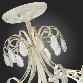 SLE160302-06 Светильник потолочный Золотистый/Белый матовый E14 6*60W MAGONZA-foto4