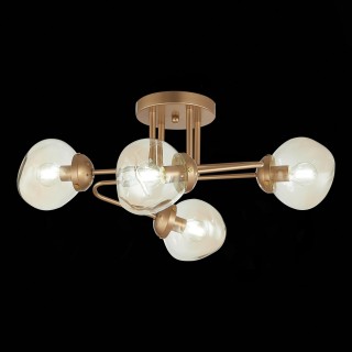 SLE155702-04 Люстра потолочная Золотистый/Янтарный E14 4*40W MORE-foto3