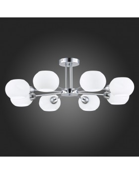 SLE104302-08 Люстра потолочная Хром/Белый E14 8*40W LANTA-foto5