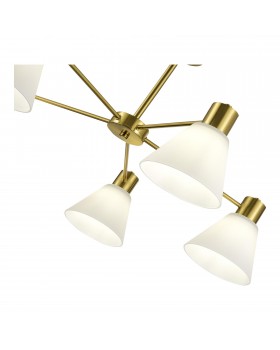 SLE1561-302-05 Светильник потолочный Латунь/Белый E27 5*60W ARKI-foto3