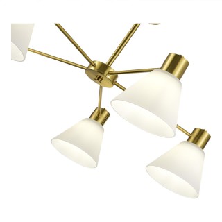 SLE1561-302-05 Светильник потолочный Латунь/Белый E27 5*60W ARKI-foto3