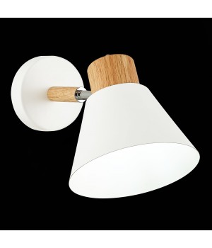 SLE103701-01 Светильник настенный Светлое дерево, Белый/Белый E27 1*60W BUVE-foto3