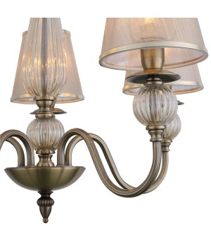 SL185.303.05 Люстра подвесная, потолочная Бронза, Прозрачный/Бежевый, Бронза E14 5*40W GRAZIA-foto10