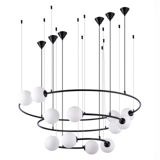 SL1186.403.12 Светильник подвесной ST-Luce Черный/Молочный G9 12*5W ARKOS-foto2