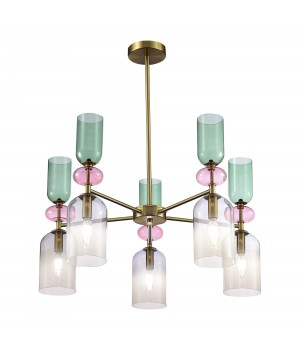 SL2000.202.05 Люстра потолочная ST-Luce Золотистый/Дымчатый E14 5*40W GEA-foto3