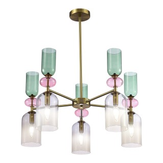 SL2000.202.05 Люстра потолочная ST-Luce Золотистый/Дымчатый E14 5*40W GEA-foto3