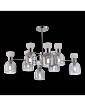 SLE1045-102-08 Люстра потолочная Хром/Белый, Дымчатый E14 8*40W VENTO-foto4