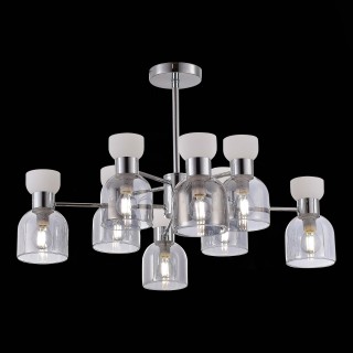 SLE1045-102-08 Люстра потолочная Хром/Белый,  Дымчатый E14 8*40W VENTO-foto4