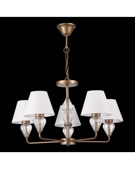 SLE107423-05 Люстра подвесная Золотистый/Белый E14 5*60W DALIDA-foto8