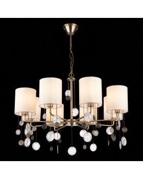 SLE107933-08 Люстра подвесная Бронза/Бежевый E14 8*40W SEVILLA-foto7