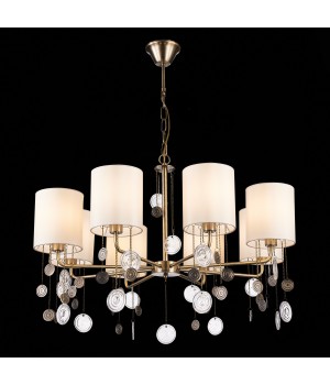 SLE107933-08 Люстра подвесная Бронза/Бежевый E14 8*40W SEVILLA-foto7
