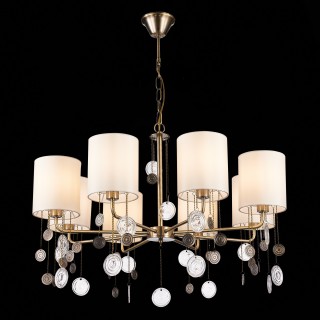 SLE107933-08 Люстра подвесная Бронза/Бежевый E14 8*40W SEVILLA-foto7