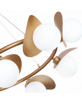 SLE220503-08 Люстра подвесная Золотистый/Белый G9 8*5W BOLZANO-foto4