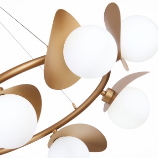 SLE220503-08 Люстра подвесная Золотистый/Белый G9 8*5W BOLZANO-foto4