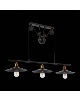 SLE120503-03 Светильник подвесной Черный/Черный E27 3*60W ESPERAZZA-foto8