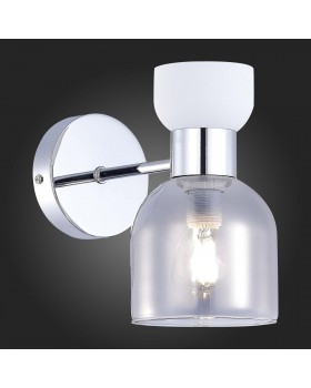 SLE1045-101-01 Бра Хром/Белый, Дымчатый E14 1*40W VENTO-foto4