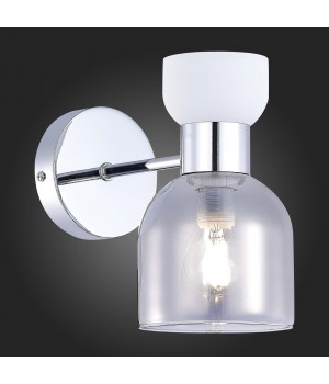 SLE1045-101-01 Бра Хром/Белый, Дымчатый E14 1*40W VENTO-foto4