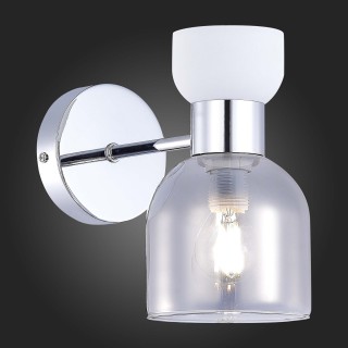 SLE1045-101-01 Бра Хром/Белый,  Дымчатый E14 1*40W VENTO-foto4