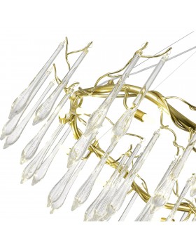 SL1660.203.10 Светильник подвесной ST-Luce Шампань/Шампань, Прозрачный G9 10*5W 4000K TEARDROPS-foto3