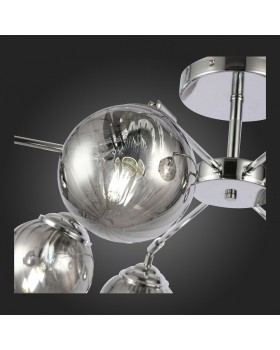 SLE102202-08 Люстра потолочная Хром/Дымчатый E14 8*40W FASIA-foto12