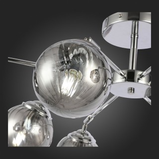 SLE102202-08 Люстра потолочная Хром/Дымчатый E14 8*40W FASIA-foto12