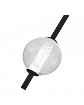 SL6120.403.01 Светильник подвесной ST-Luce Черный/Прозрачное кракелированное стекло LED 1*8,5W 3000K PEEK-foto3