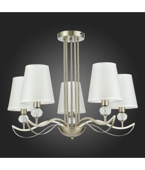 SLE111203-05 Люстра подвесная Никель, прозрачный/Белый E14 5*40W BERGAMO-foto8