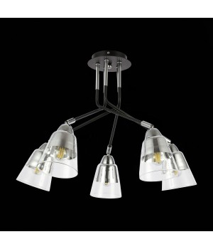 SLE102902-05 Люстра потолочная Черный, Хром/Прозрачный E27 5*40W LIRINO-foto5