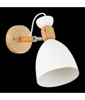 SLE103801-01 Светильник настенный Светлое дерево, Белый/Белый E27 1*60W BALCAMO-foto4