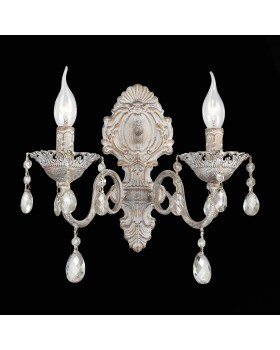 SL139.501.02 Бра Слоновая кость, Золото/Прозрачный E14 2*40W SPLENDI-foto2